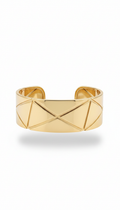 Geometric Gold-Plated Cuff Bracelet