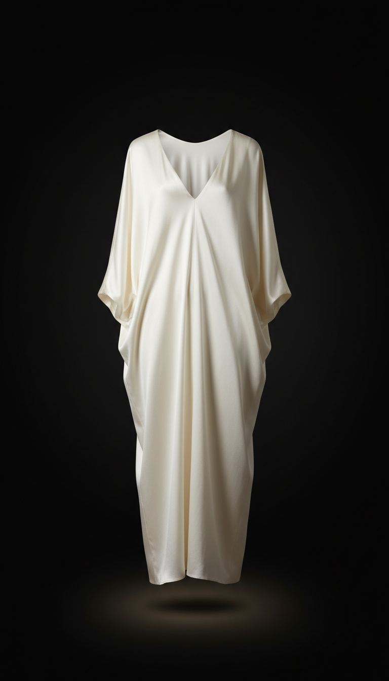 Minimalist Silk Drape Dress