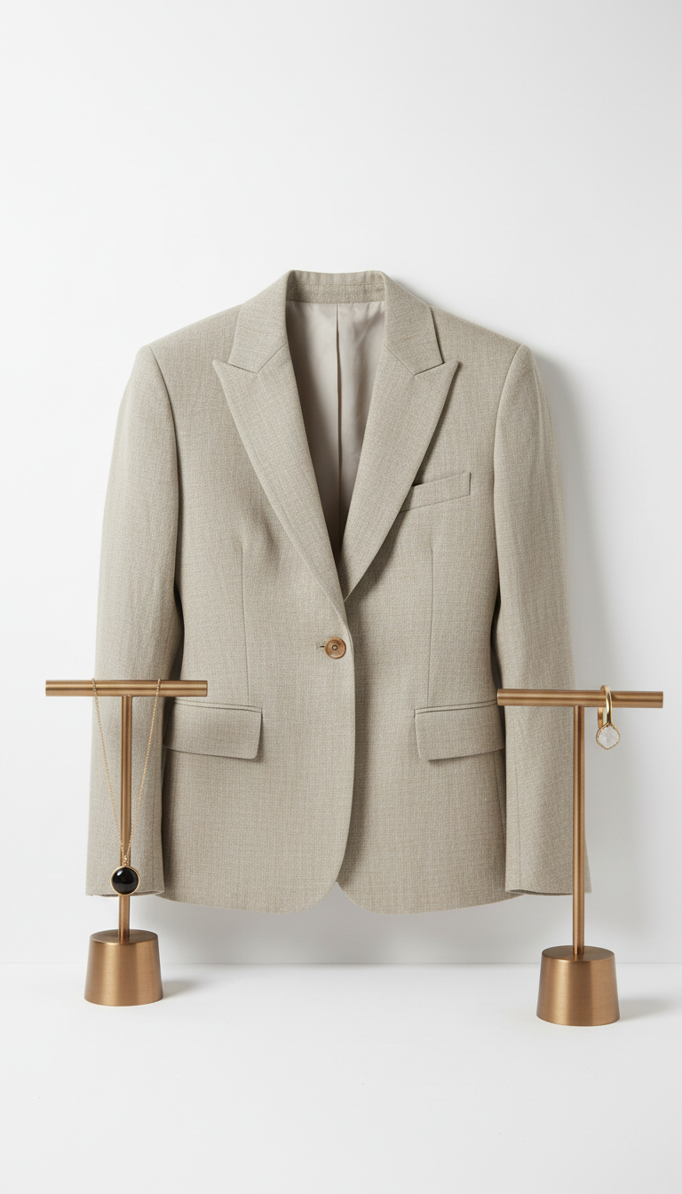 Structured Linen Tailored Blazer